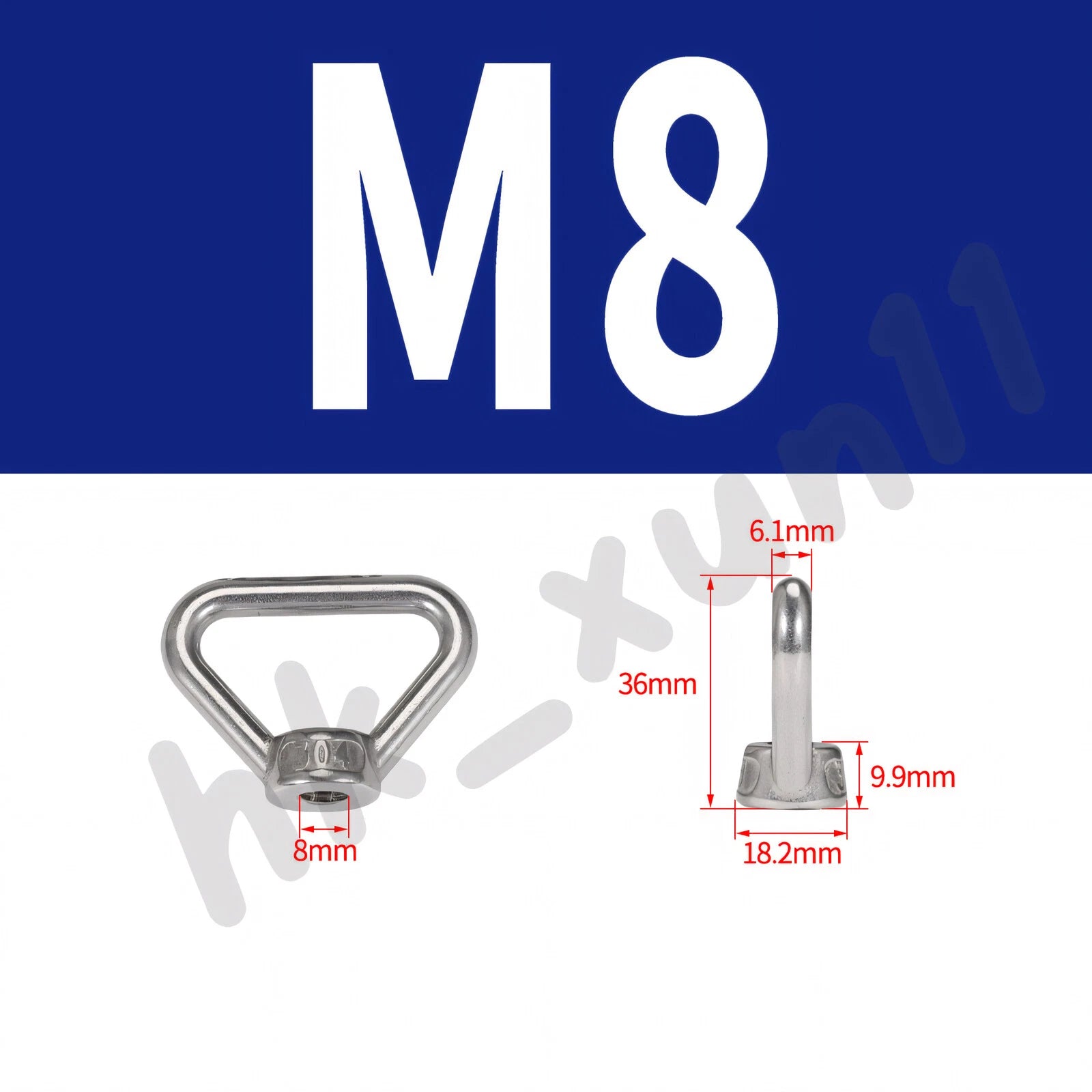 M3 M4 M5 M6 M8 M10 M12 TO M24 LIFTING EYE NUTS & BOLTS A2-304 STAINLESS STEEL