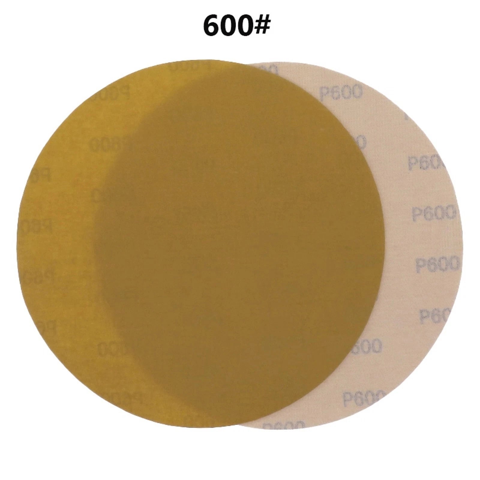 5 Inch 125mm Sanding Discs 40-1000 Grit Hook Loop Sandpaper Yellow Dry Grinding