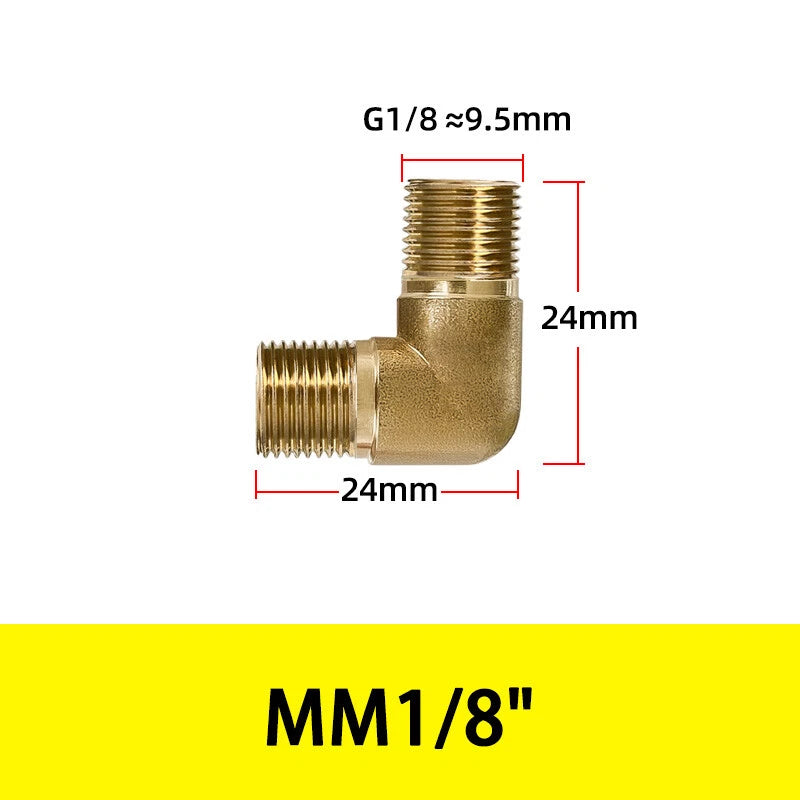 BSP Brass Tee Fitting – 90° Equal Tee Pipe Connector, Female & Male Thread, 1/8" to 1/2"