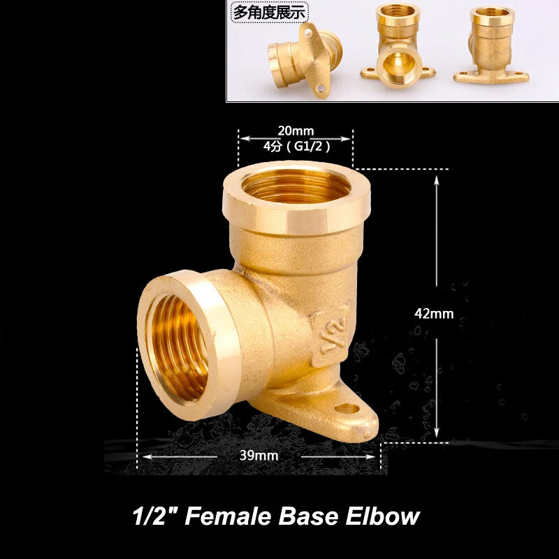 1/2" & 3/4" BSP Brass Pipe Fittings — Nipple, Elbow, Tee, Cross, Union, Plug & Bushing