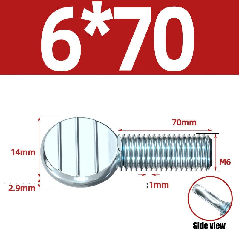 M5 M6 M8 Spade-head Thumb Screws Thumb Screw - Galvanized carbon steel