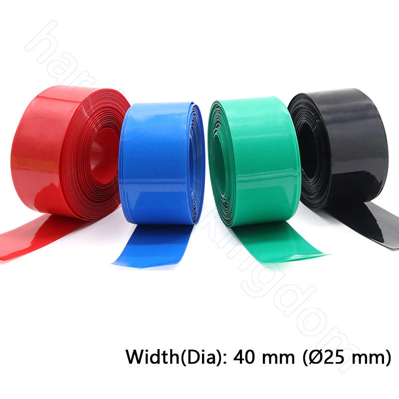 PVC Heat Shrink Tubing 7–130mm | RC Battery, LiPo, NiMH, NiCd Wire Wrap