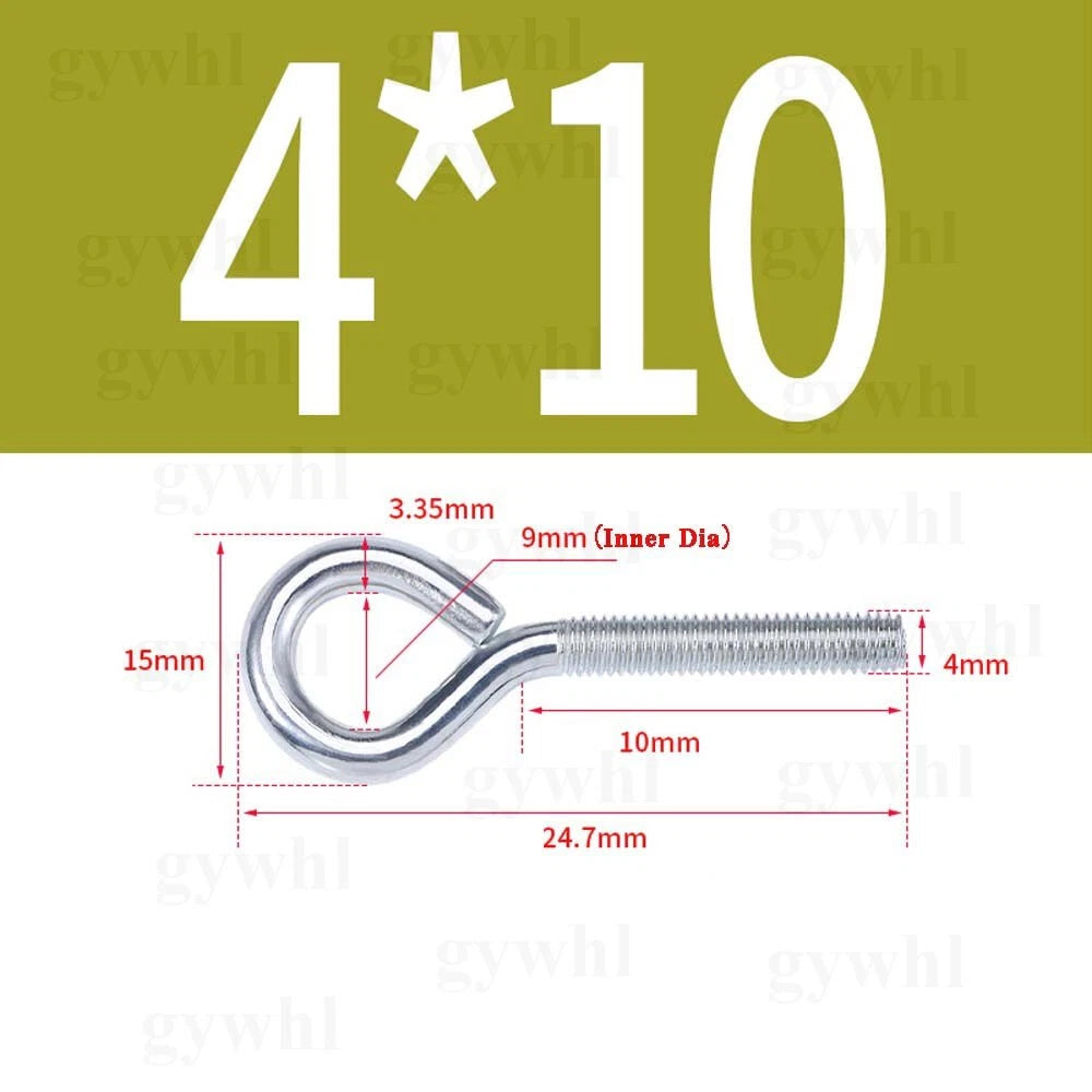 Galvanised Eye Screws Hooks Eye Bolts Closed Screws Rod Stainless Threaded Rings