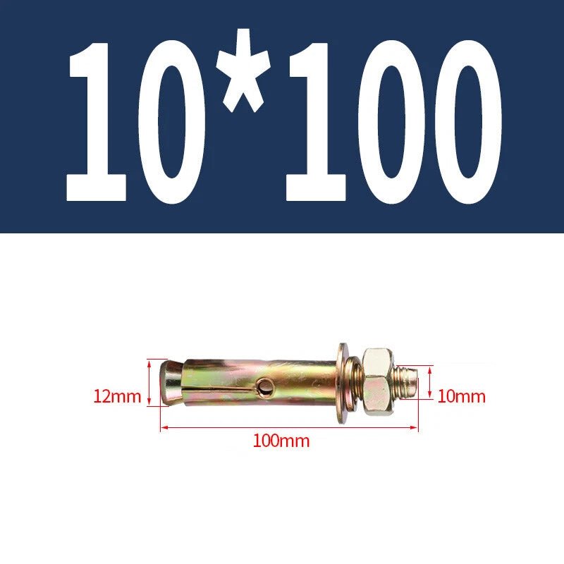 Hex Nut Expansion Sleeve Anchor Bolts — M6 to M20, Galvanized & Stainless Steel - HomeDIYer