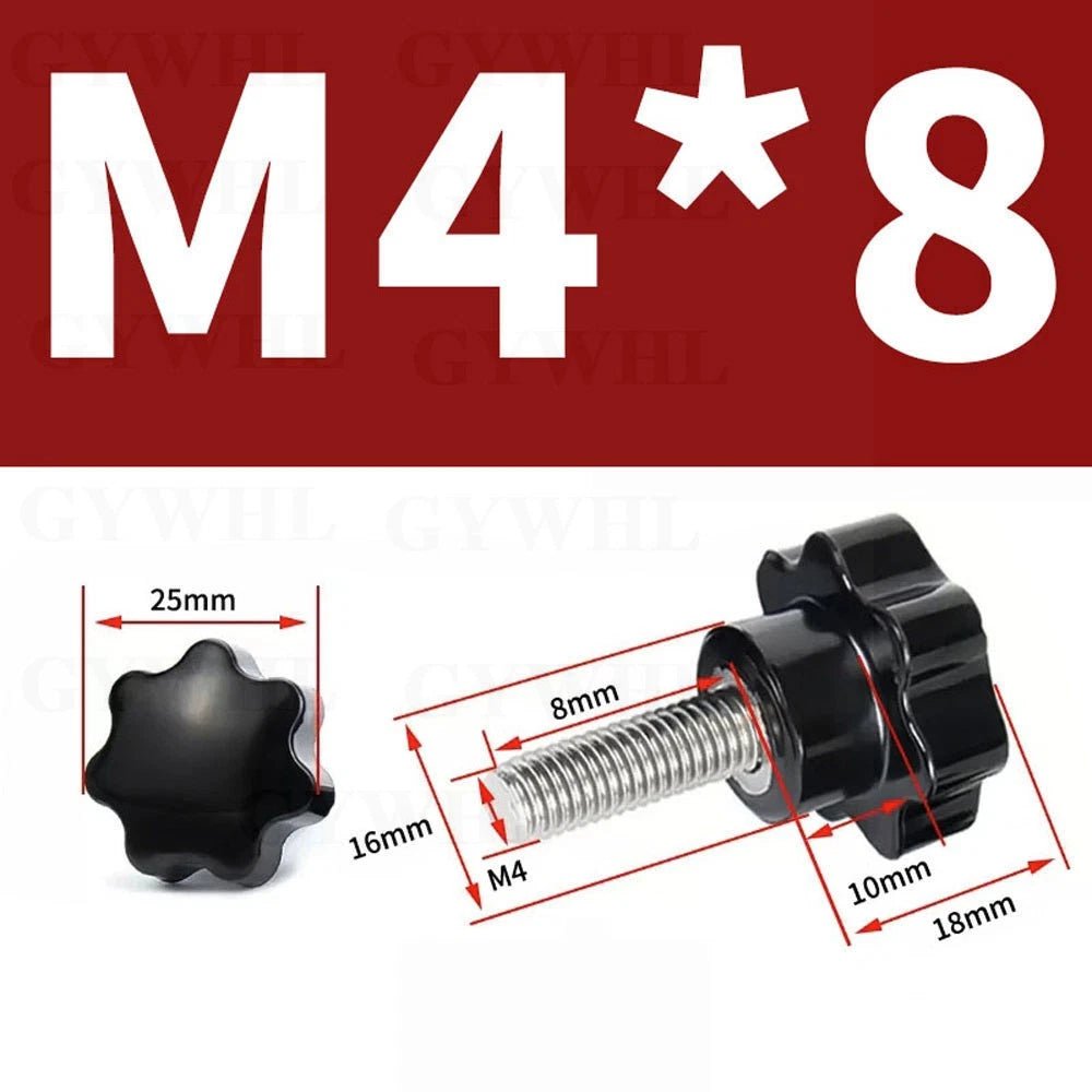 Star Bakelite Thumb Screws – Hand Clamping Knob Bolts, Stainless Steel Thread M3 to M12 - HomeDIYer