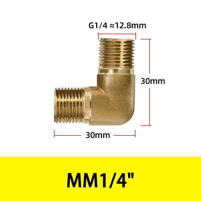 BSP Brass Tee Fitting – 90° Equal Tee Pipe Connector, Female & Male Thread, 1/8" to 1/2"