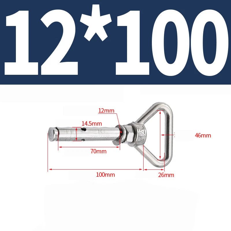 304 Stainless Steel Lifting Eye Ring Concrete Sleeve Anchor Bolts — M8 to M20 - HomeDIYer