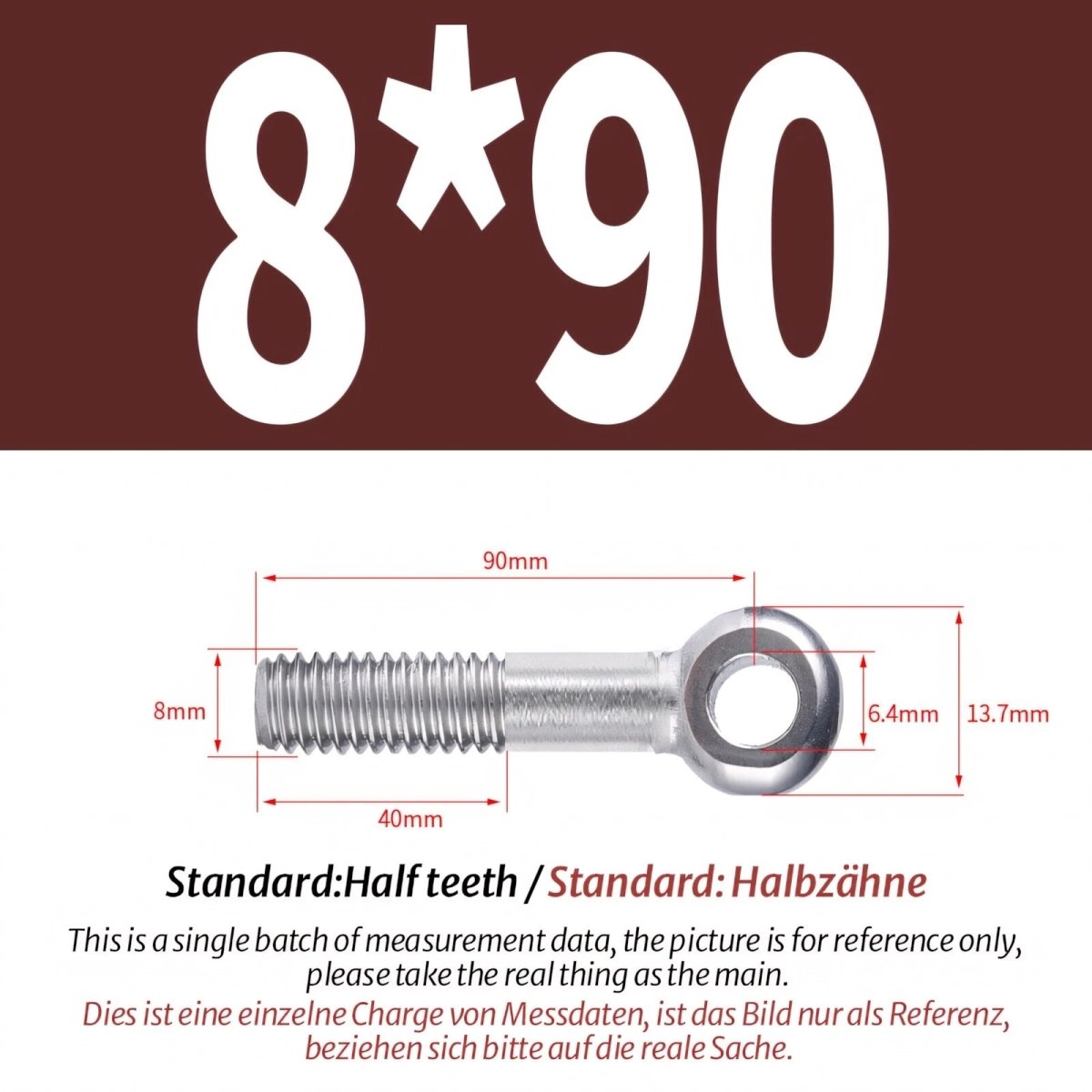 M8 M10 Stainless Steel Eye Bolts A2 — Threaded Ring Screws for Catenary Wire & Hanging - HomeDIYer