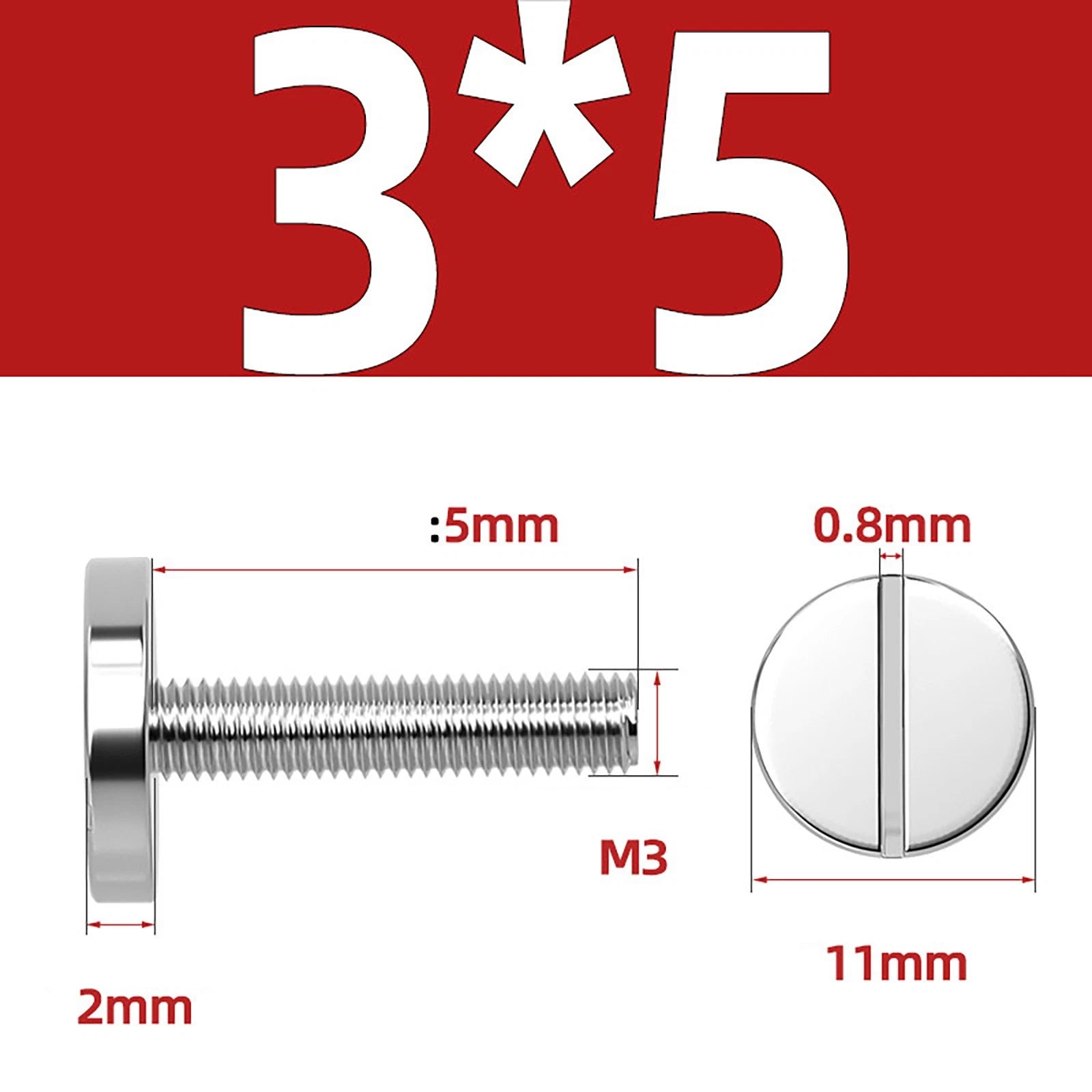 A2 Stainless Steel Slotted Large Head Machine Screws — Wide Pan Bolt DIN 921 | M2–M10