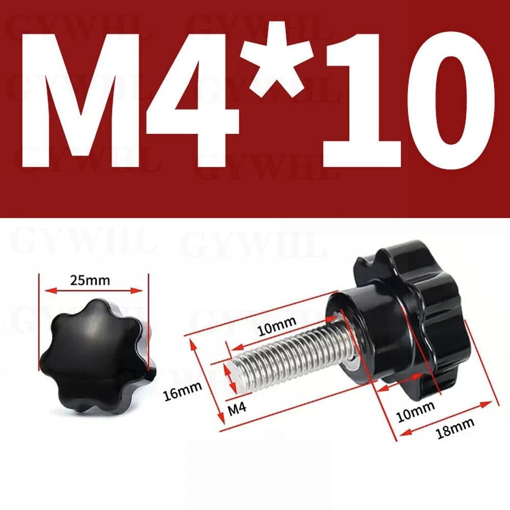 Star Bakelite Thumb Screws – Hand Clamping Knob Bolts, Stainless Steel Thread M3 to M12 - HomeDIYer