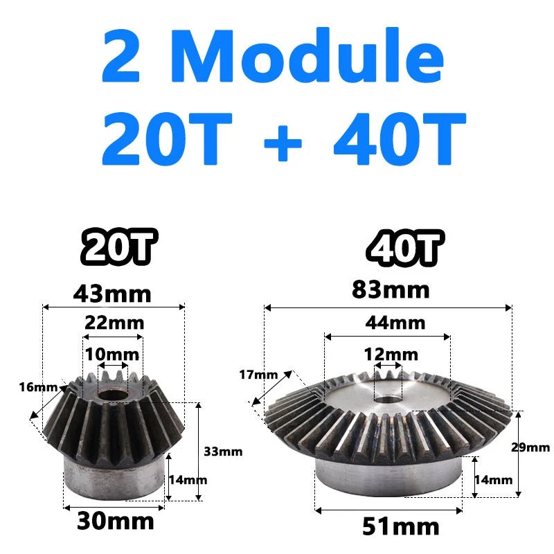 Precision Bevel Gears 0.5/1/1.5/2/2.5 Module 12/24 Teeth -35/70 Teeth Bevel Gear