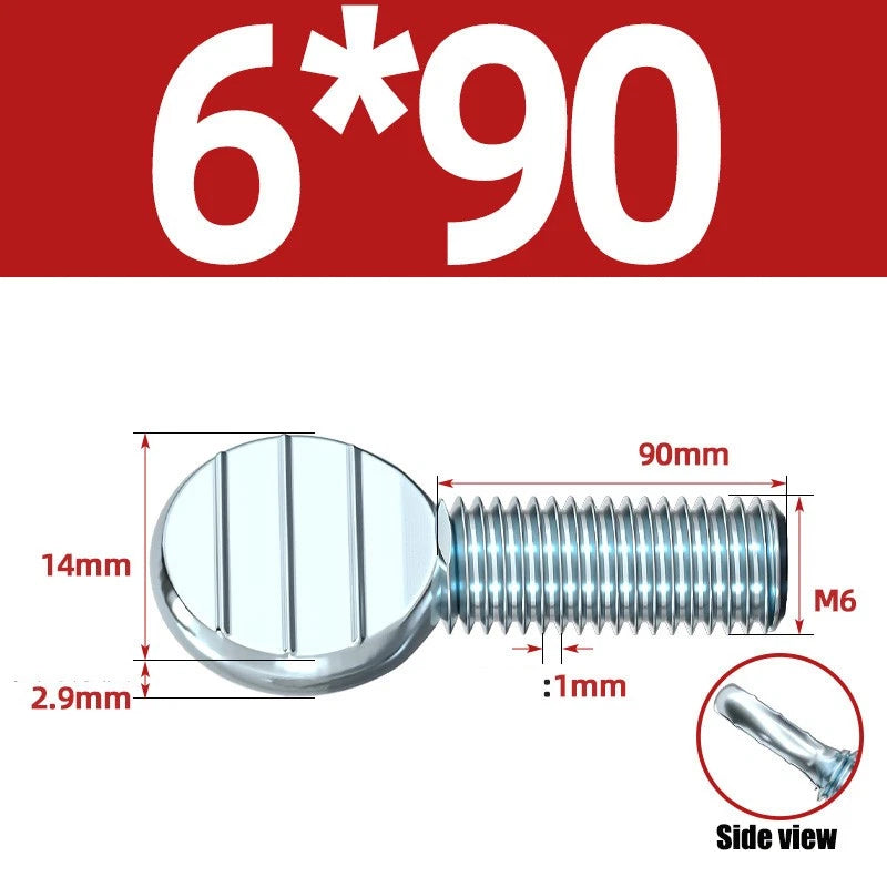 M5 M6 M8 Spade-head Thumb Screws Thumb Screw - Galvanized carbon steel