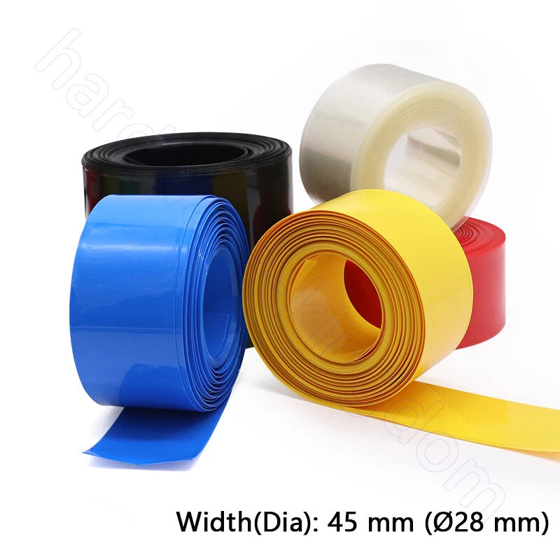 PVC Heat Shrink Tubing 7–130mm | RC Battery, LiPo, NiMH, NiCd Wire Wrap