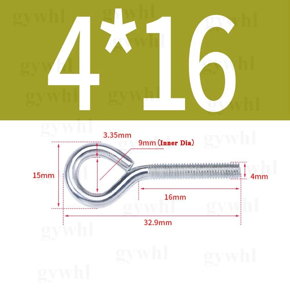 Galvanised Eye Screws Hooks Eye Bolts Closed Screws Rod Stainless Threaded Rings