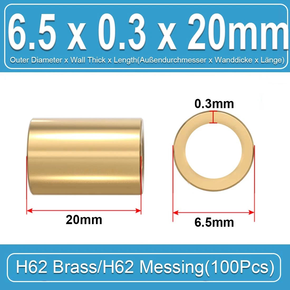 Brass Round Tube Pipe Hollow 2 2.5 3 3.5 4 4.5 5 6mm~10mm Many Sizes and Lengths
