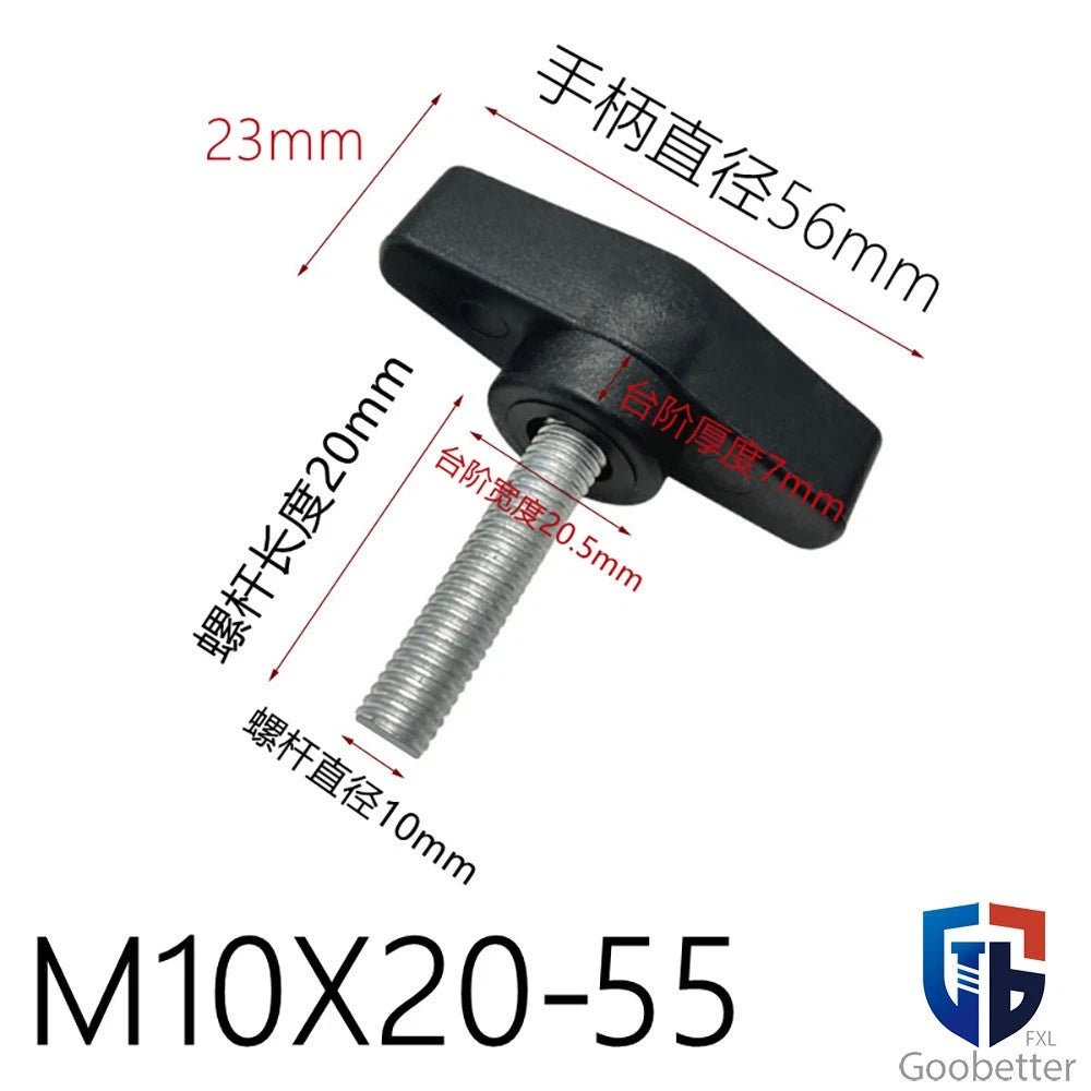 M6 M8 M10 M12 T - Handle Thumb Screws — Wing Knob Clamping Bolts with Flange Nut - HomeDIYer