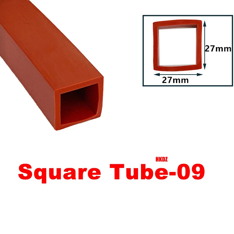 Square Silicone Rubber Hollow Tube Pipe Protector Seal Strips Width 2.5mm~108mm