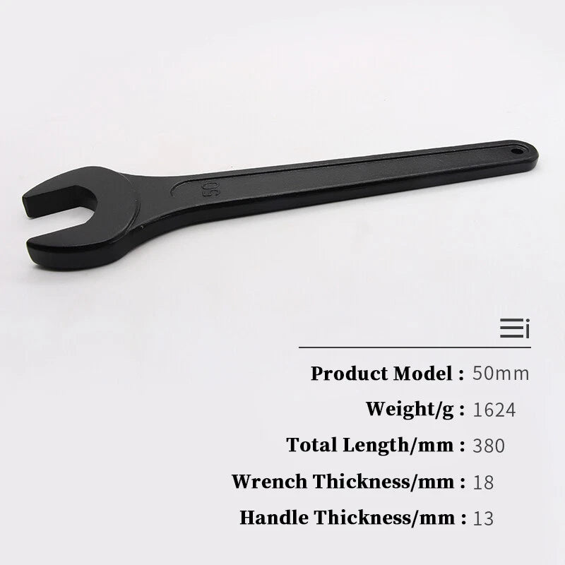 Black Heavy Duty Single Head Open End Wrenches Repair Spanner Workshop 14mm-50mm