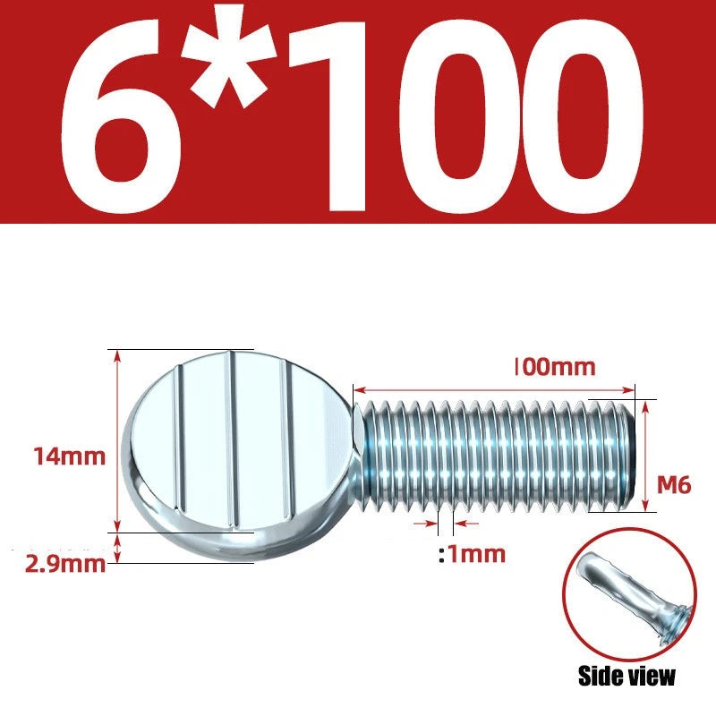 M5 M6 M8 Spade-head Thumb Screws Thumb Screw - Galvanized carbon steel