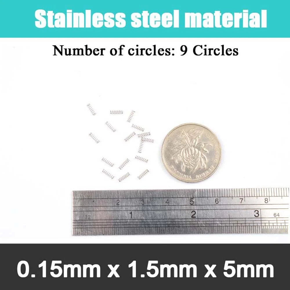 10Pcs 0.15mm WireDia 304 Stainles Steel Compression Spring Pressure Small Spring