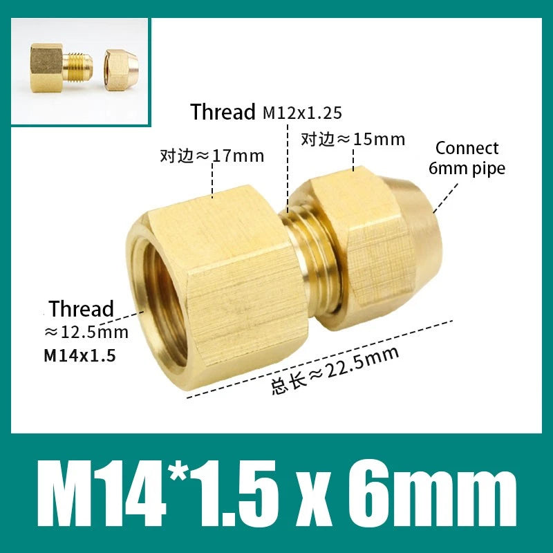 Brass Compression Straight Coupling Connector – Flared Fittings for Copper Pipe