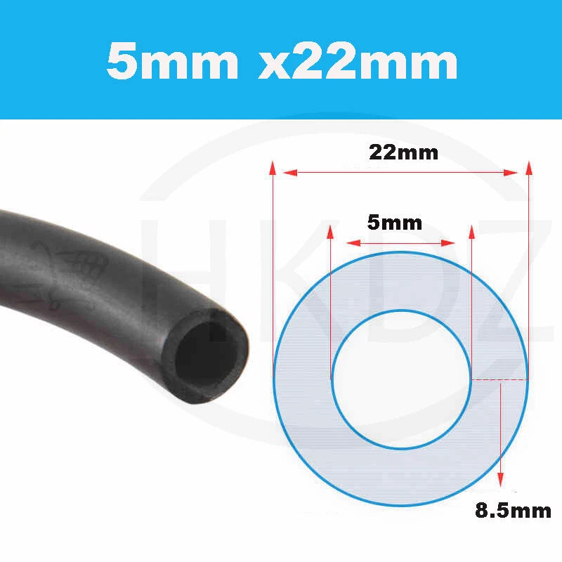 Black Fluorine Rubber Tube Fuel Hose-Engine Petrol,Oil Line Fuel Pipe ID 1 -32mm