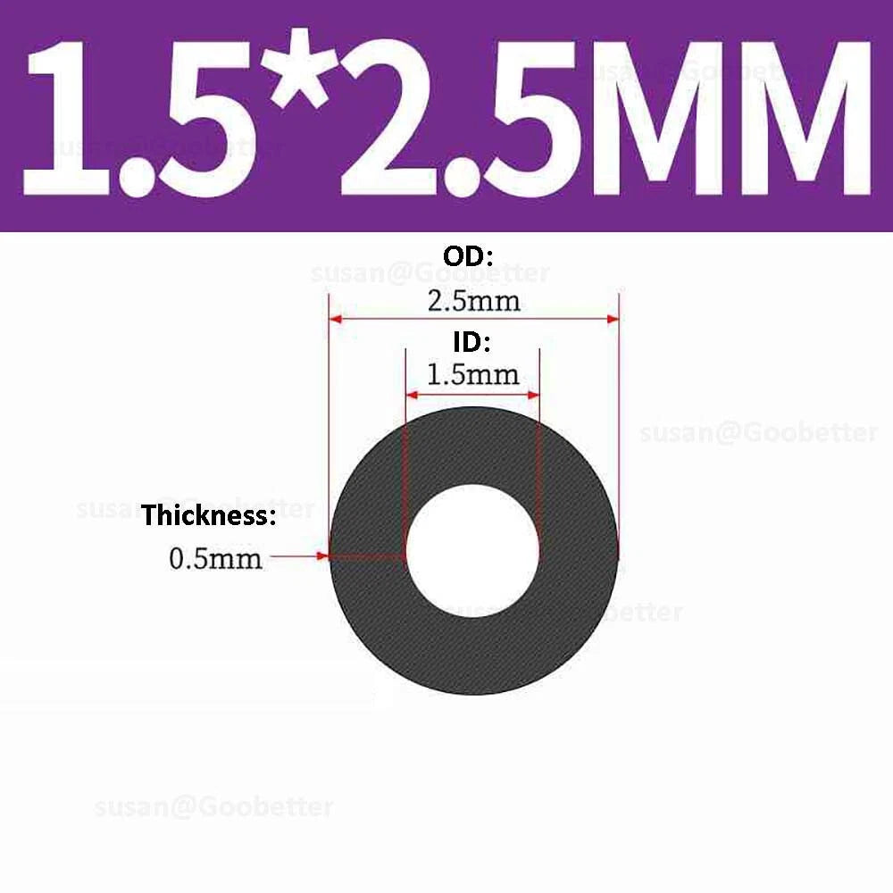 Silicone Hose Pipe Tube Water Air Black Rubber Tubing Tube ID 0.5mm to 38mm