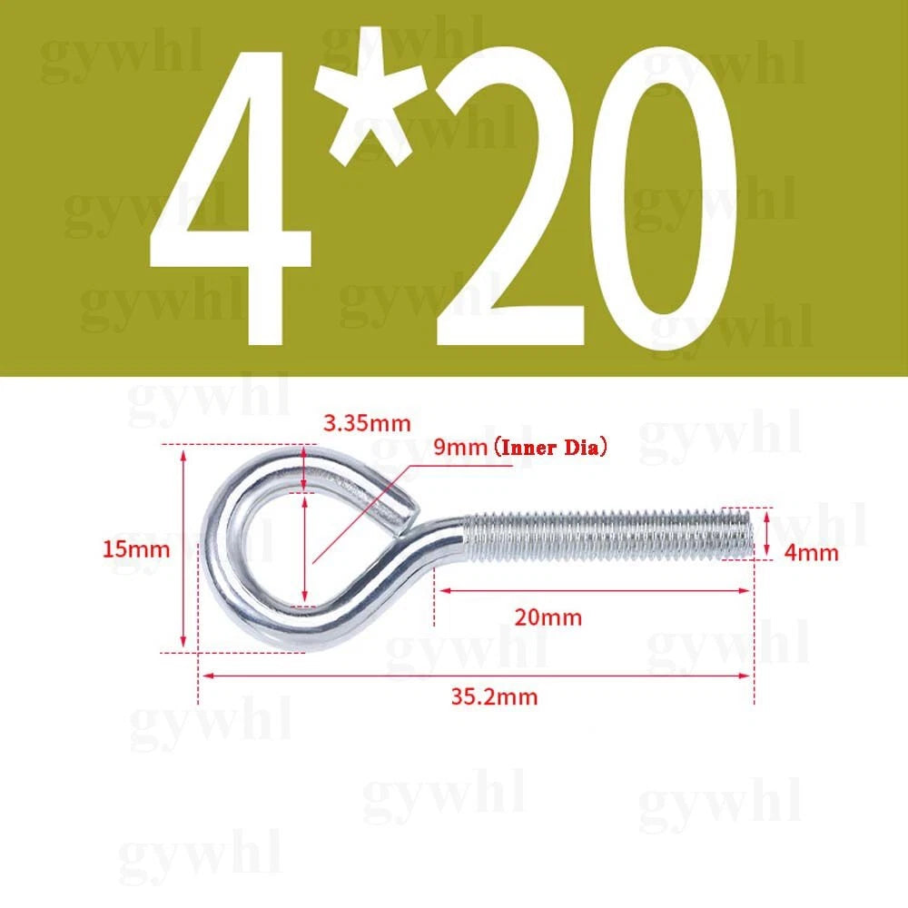 Galvanised Eye Screws Hooks Eye Bolts Closed Screws Rod Stainless Threaded Rings