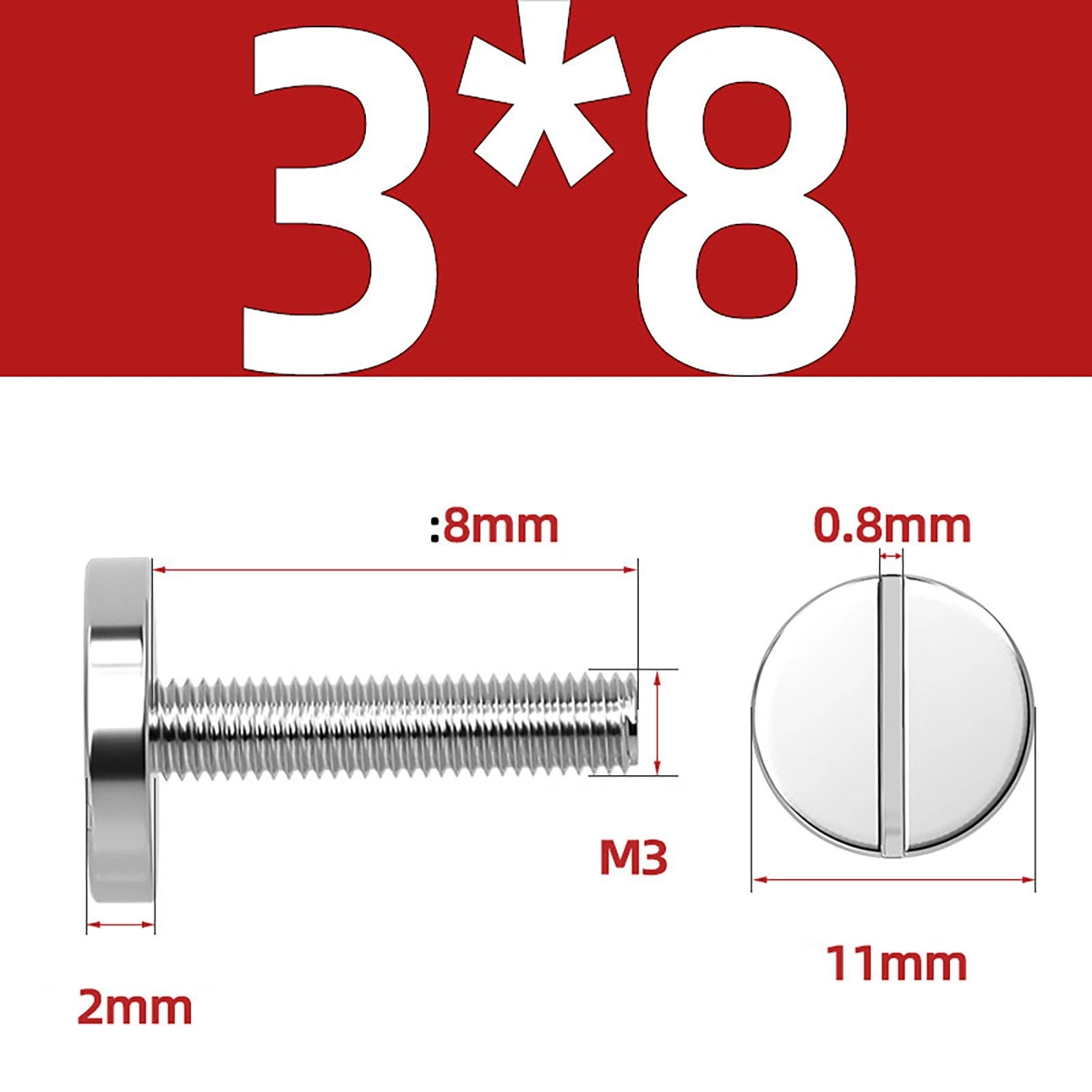 A2 Stainless Steel Slotted Large Head Machine Screws — Wide Pan Bolt DIN 921 | M2–M10