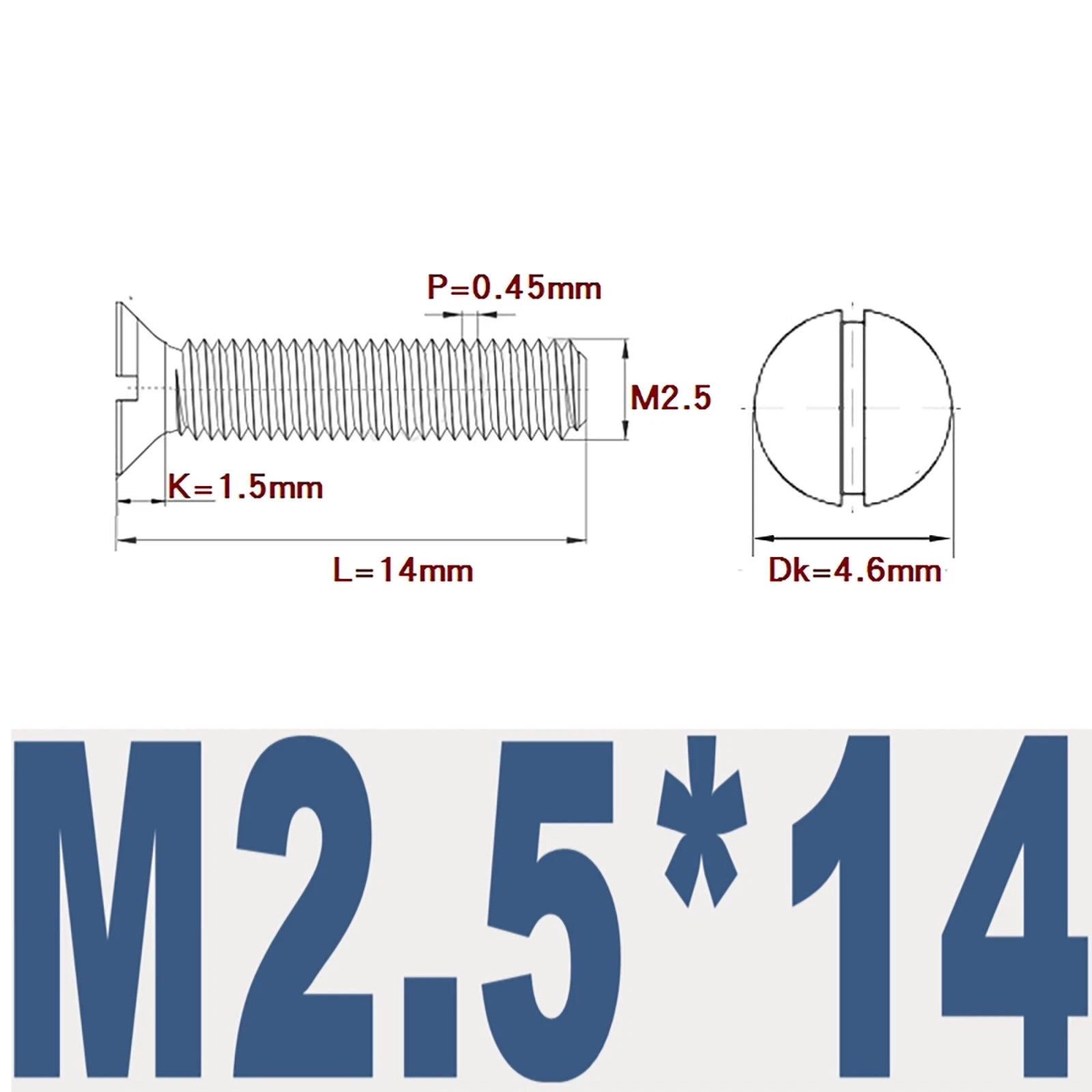Countersunk Slotted Machine Screws M2–M8 | A2 Stainless Steel DIN 963