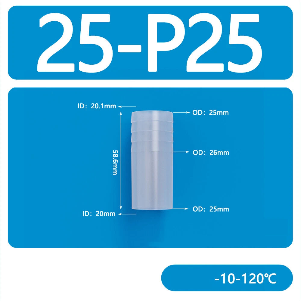 Straight Barbed Hose Joiner Connector — Plastic, φ8mm–25mm, Air & Water
