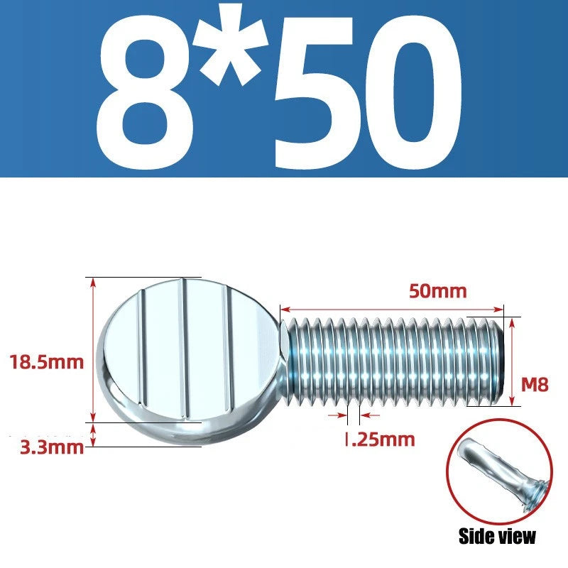 M5 M6 M8 Spade-head Thumb Screws Thumb Screw - Galvanized carbon steel
