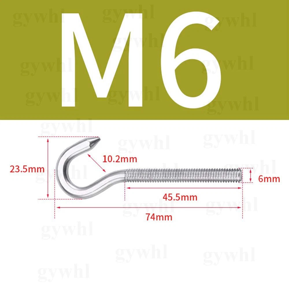 Heavy Duty Stainless Threaded Eye Hook Bolt Ring Bolts for Garden Fence Projects