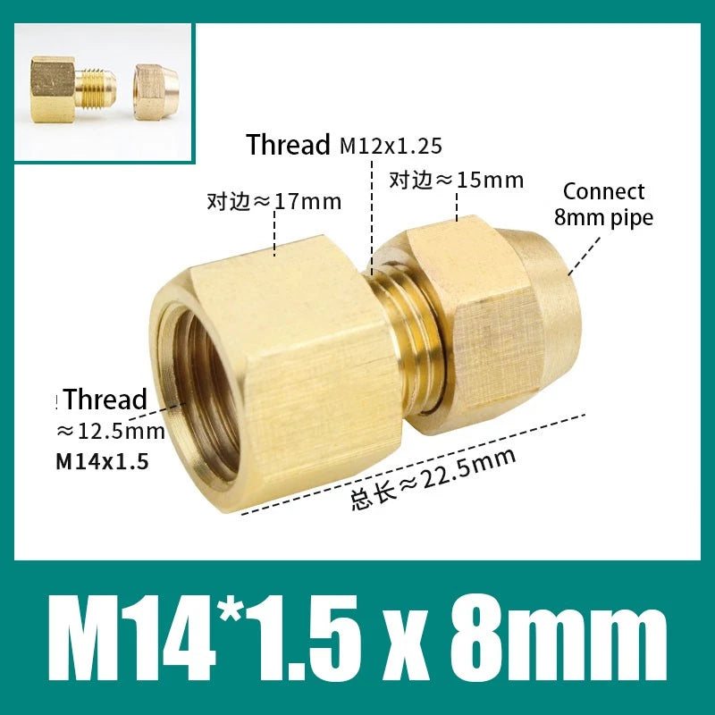 Brass Compression Straight Coupling Connector – Flared Fittings for Copper Pipe