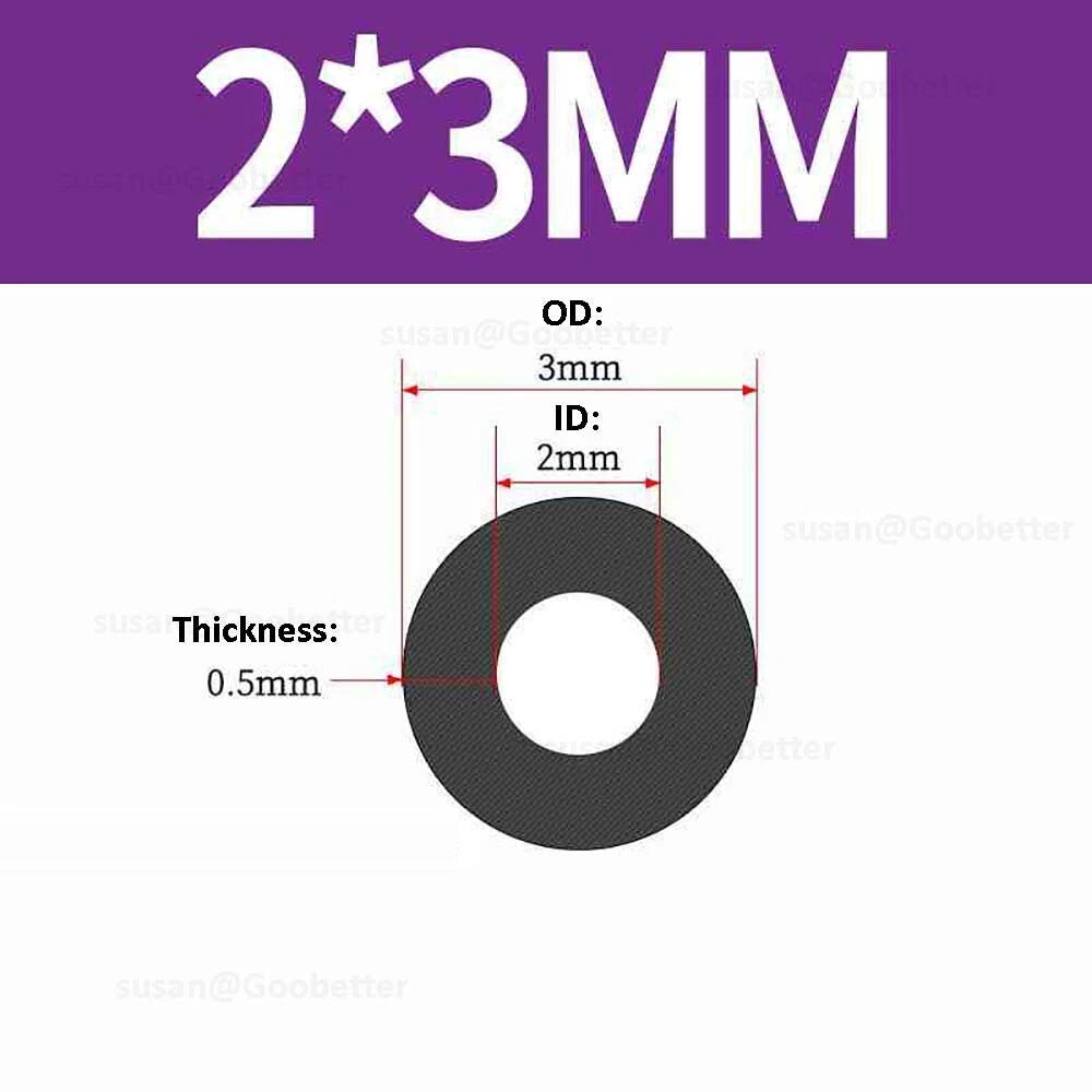 Silicone Hose Pipe Tube Water Air Black Rubber Tubing Tube ID 0.5mm to 38mm