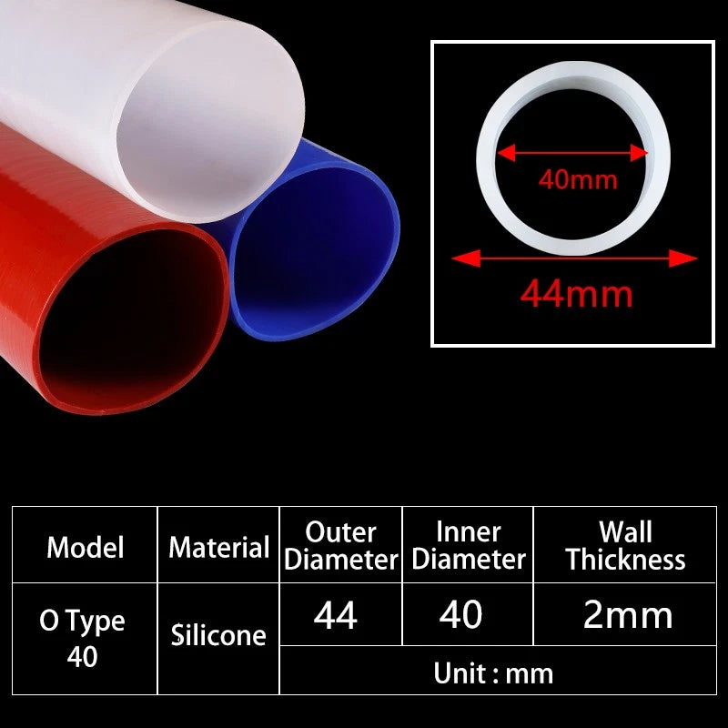 Large Bore Silicone Hose Tube — ID 20mm to 235mm, High Temp 300°C, Soft Flexible Rubber Pipe