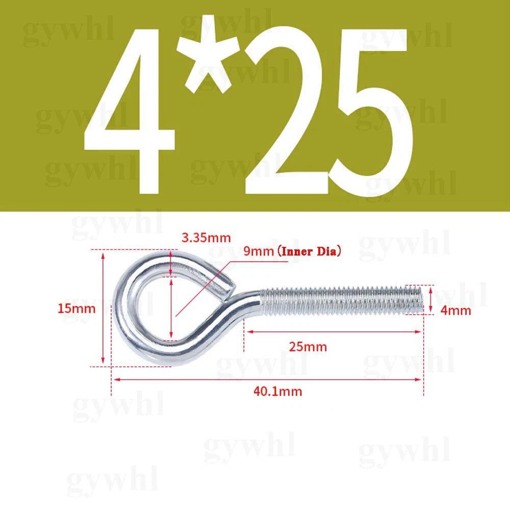 Galvanised Eye Screws Hooks Eye Bolts Closed Screws Rod Stainless Threaded Rings