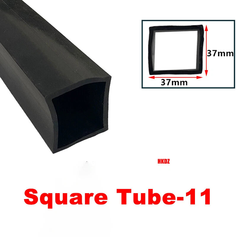 Square Silicone Rubber Hollow Tube Pipe Protector Seal Strips Width 2.5mm~108mm