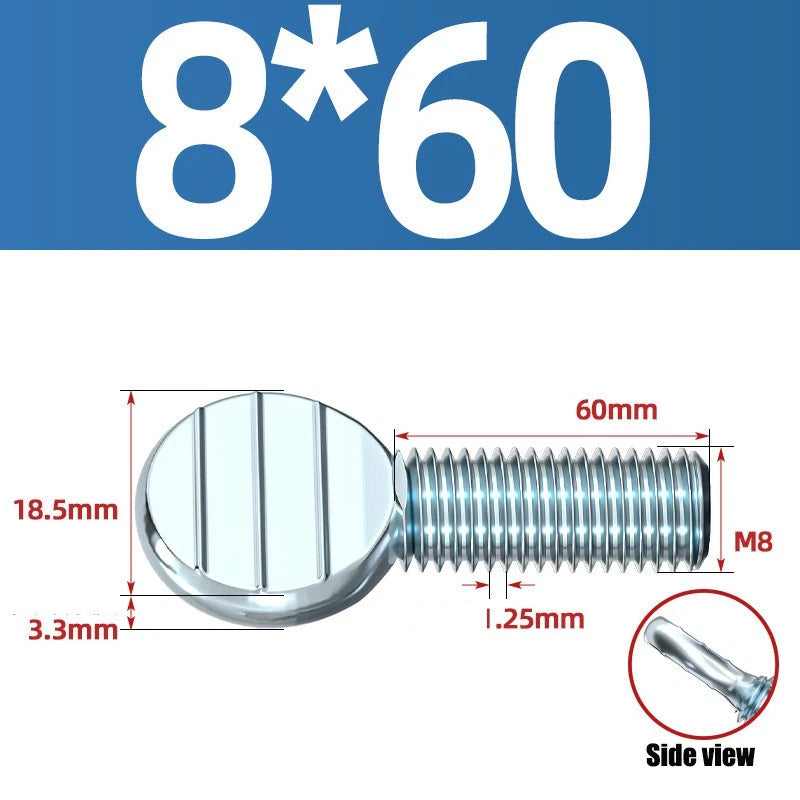 M5 M6 M8 Spade-head Thumb Screws Thumb Screw - Galvanized carbon steel