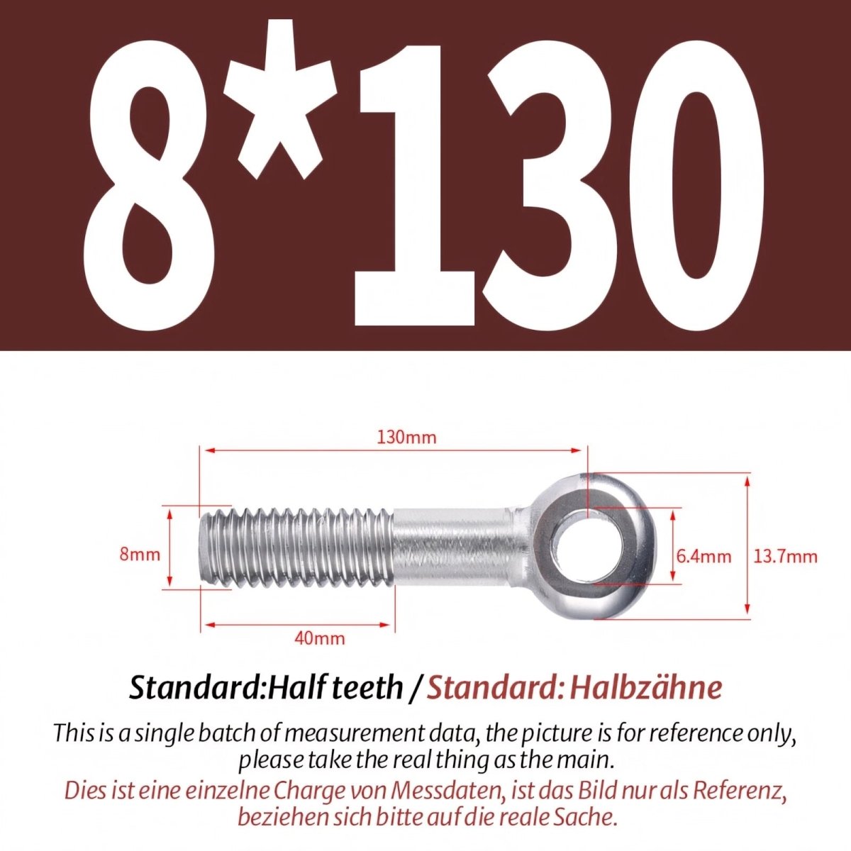 M8 M10 Stainless Steel Eye Bolts A2 — Threaded Ring Screws for Catenary Wire & Hanging - HomeDIYer