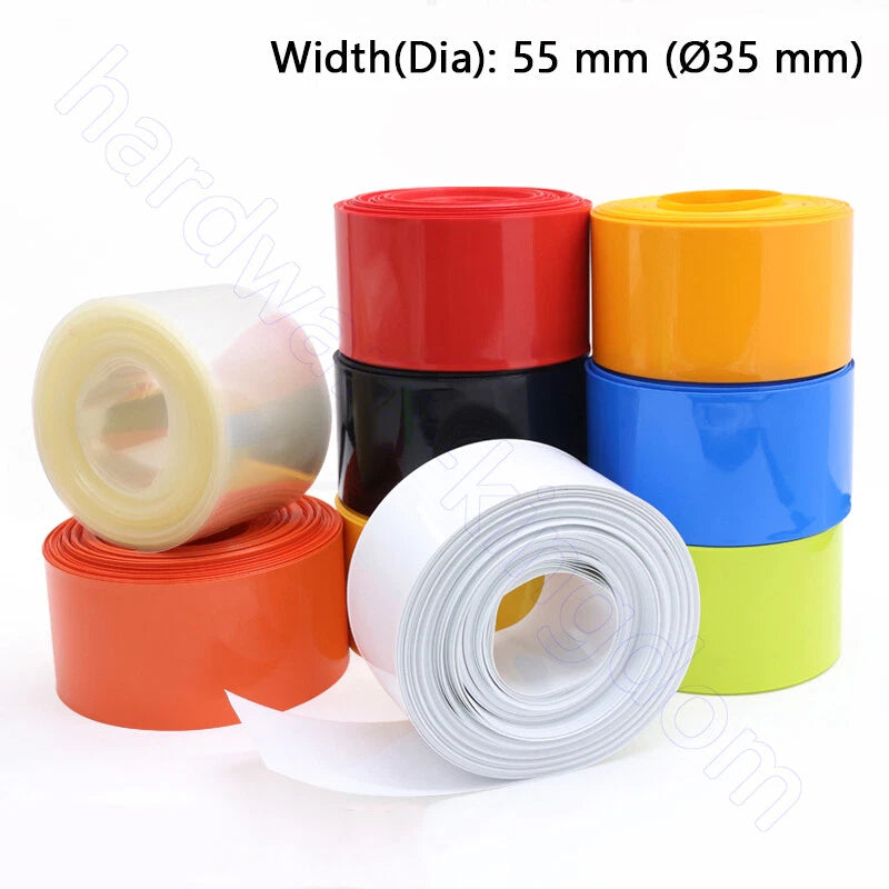 PVC Heat Shrink Tubing 7–130mm | RC Battery, LiPo, NiMH, NiCd Wire Wrap
