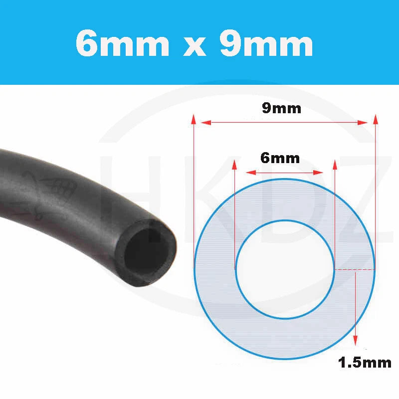 Black Fluorine Rubber Tube Fuel Hose-Engine Petrol,Oil Line Fuel Pipe ID 1 -32mm