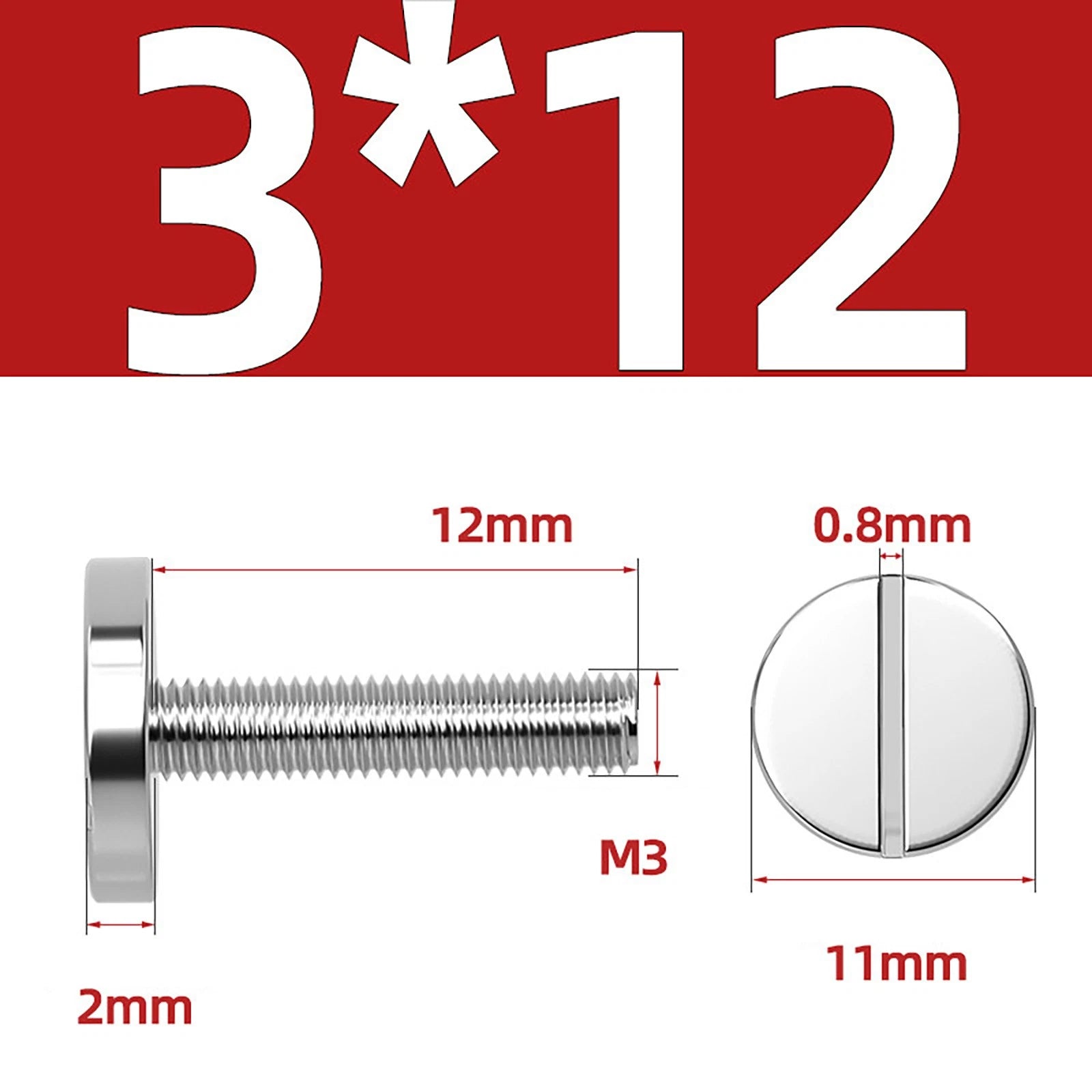 A2 Stainless Steel Slotted Large Head Machine Screws — Wide Pan Bolt DIN 921 | M2–M10