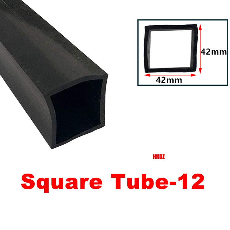 Square Silicone Rubber Hollow Tube Pipe Protector Seal Strips Width 2.5mm~108mm