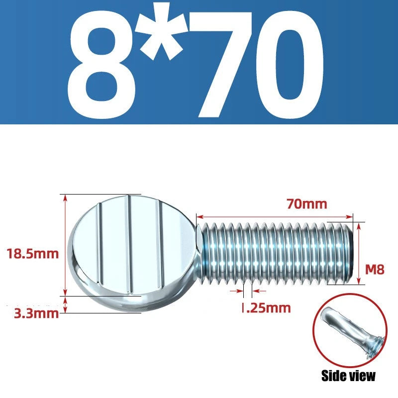 M5 M6 M8 Spade-head Thumb Screws Thumb Screw - Galvanized carbon steel