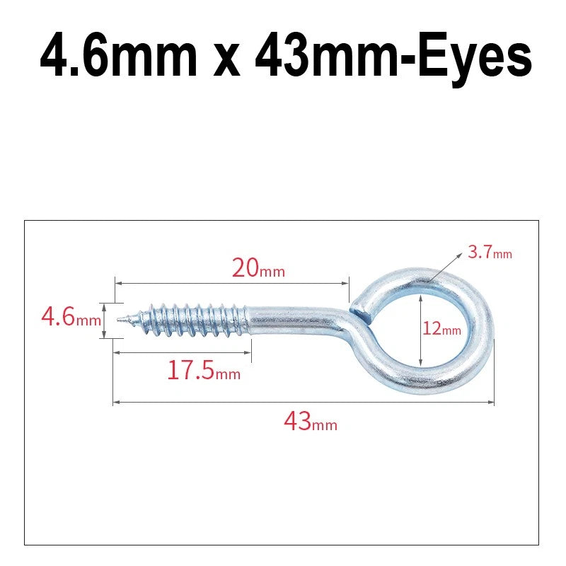 Screw-In Hooks & Eye Hooks — Galvanized, Nickel, Copper & Stainless, 1.1mm–8.6mm