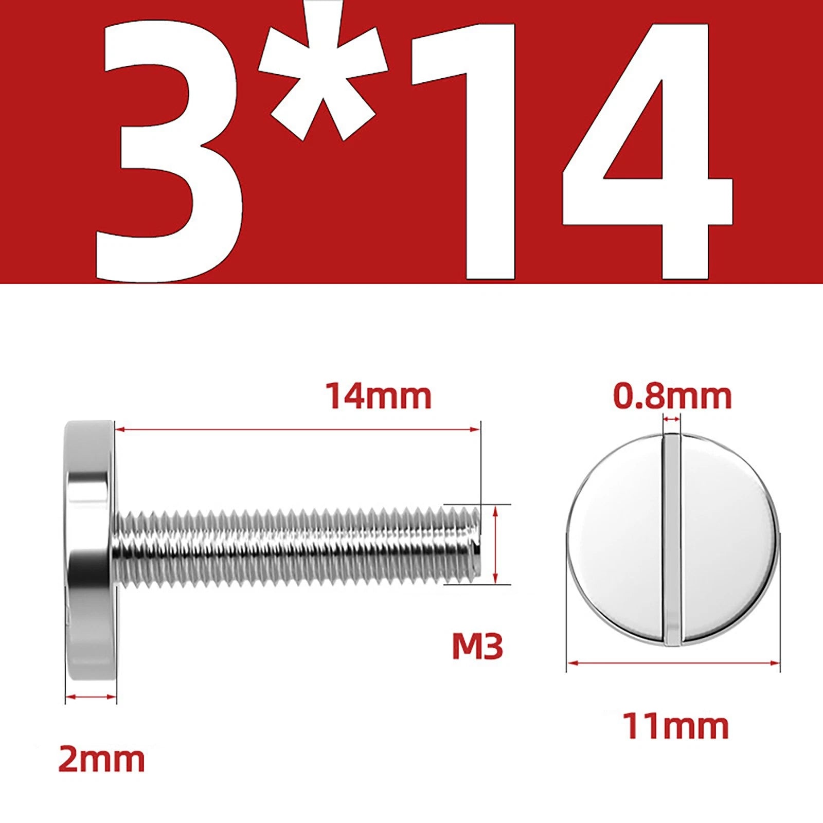 A2 Stainless Steel Slotted Large Head Machine Screws — Wide Pan Bolt DIN 921 | M2–M10