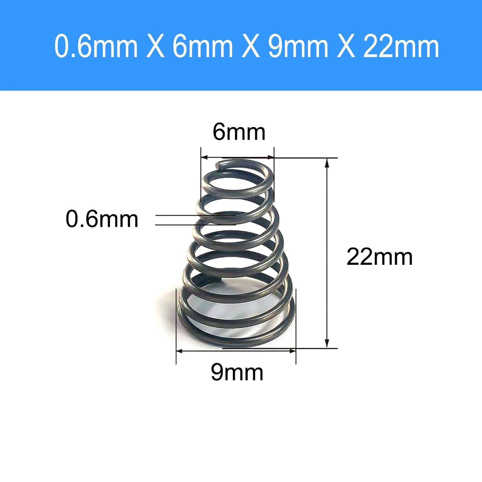 Conical Compression Spring Tapered Spring Steel Wire 0.2-3mm Heavy Duty Cone DIY