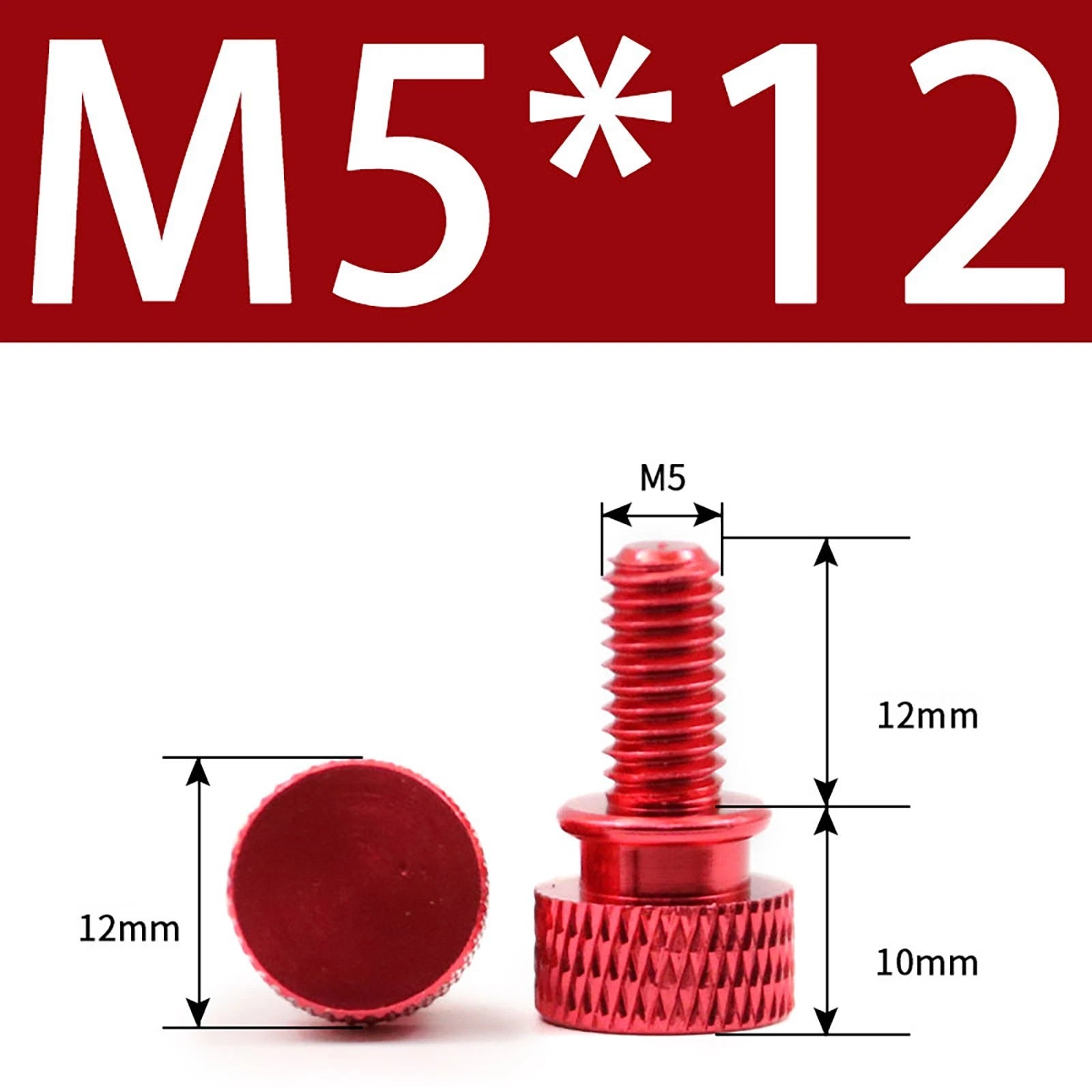 Aluminum Thumb Screws M5 M6 Knurled Hand Bolts Anodized PC Case Hobby DIY Stock