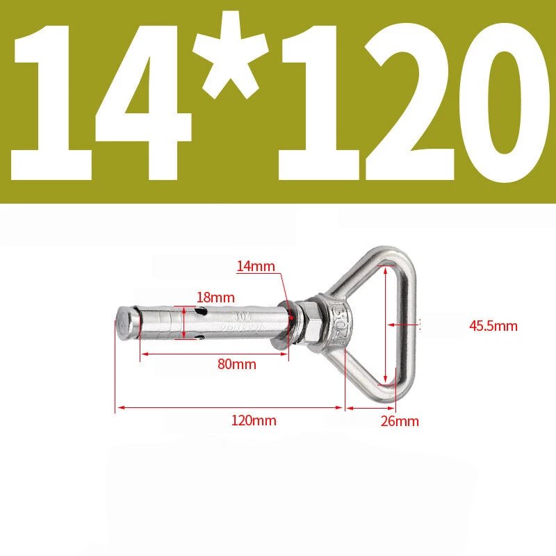 304 Stainless Steel Lifting Eye Ring Concrete Sleeve Anchor Bolts — M8 to M20 - HomeDIYer
